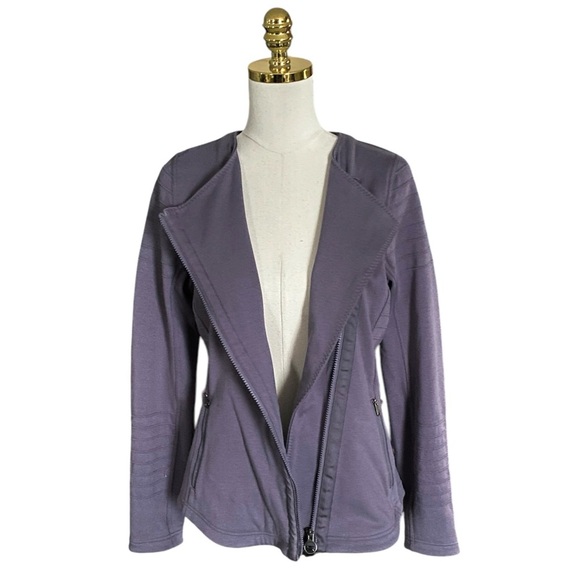 ATHLETA | Women’s Asymmetric Moto Jacket in Dusk Violet Size M - Picture 8 of 10